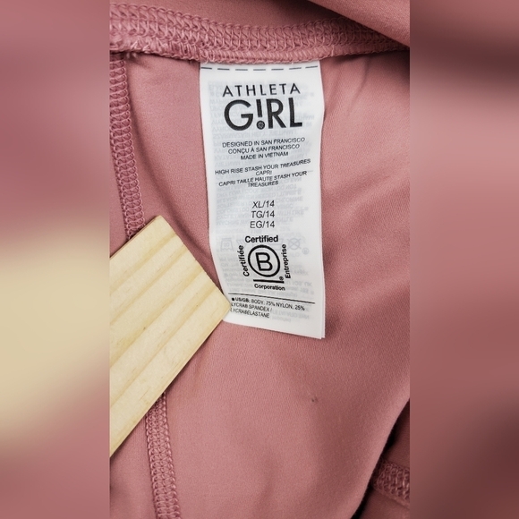 Athleta Girl Truth Be Told Fitted High-rise Capri Teal Legging Size XL/14 - Picture 7 of 12